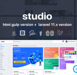 Studio v4.4 - HTML & Laravel 11.x Bootstrap 5 Admin Template